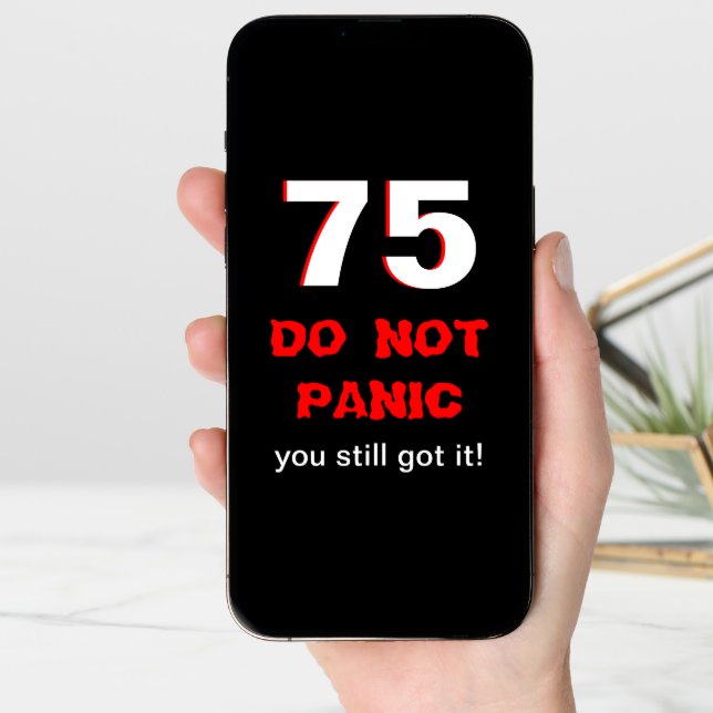 Funny 75th Birthday Card for Men (Front Digital)