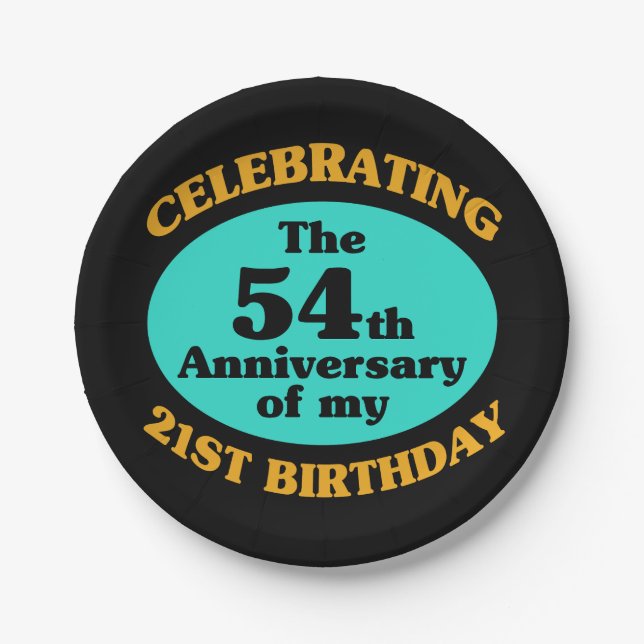 Funny 75th Birthday Gag Gift Paper Plates (Front)