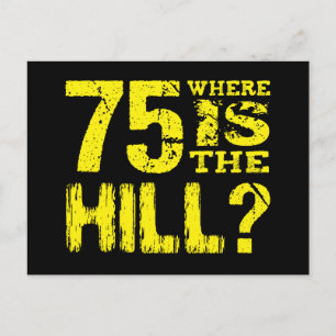 Funny 75th Year Birthday Save the Date V01G Announcement Postcard