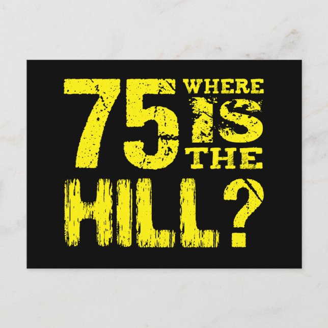 Funny 75th Year Birthday Save the Date V01G Announcement Postcard (Front)