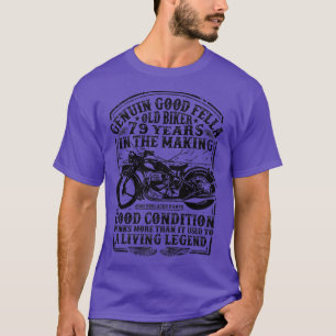 Funny 77 Years Old Biker Retro Style Classic Motor T-Shirt