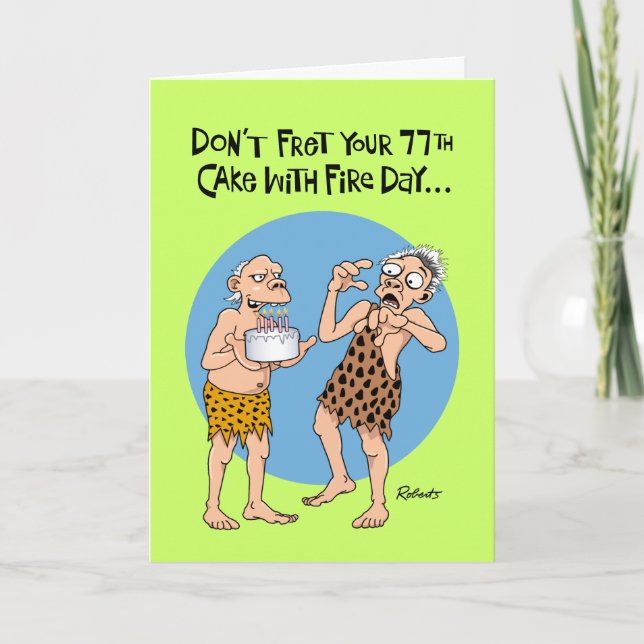 Funny 77th Birthday Card (Front)
