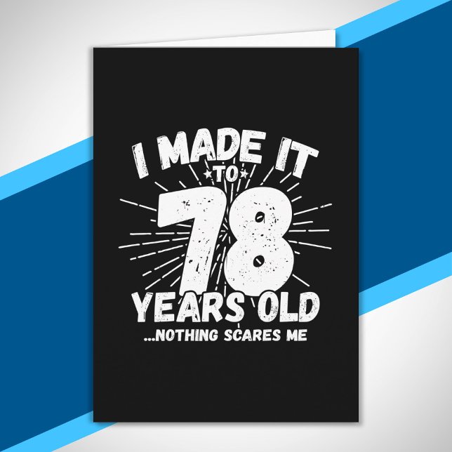 Funny 78th Birthday Quote Sarcastic 78 Year Old Card (Creator Uploaded)
