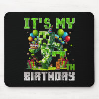 Funny 7 Year Old 7th Birthday Pixel Art Gamer Boys