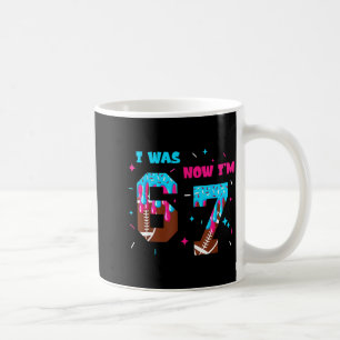 Funny 7 Year Old Birthday Football Ice Cream Drip Coffee Mug
