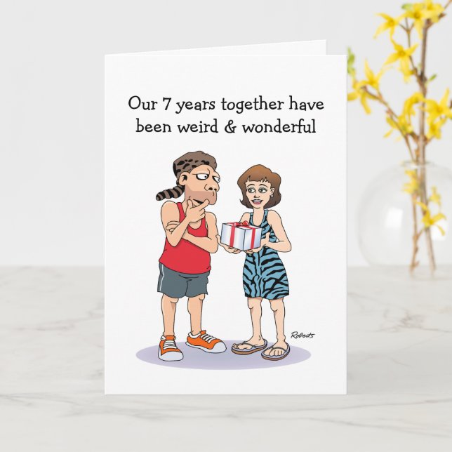 Funny 7th Anniversary Card | Zazzle
