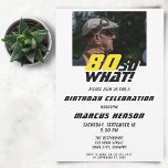 Funny 80 so what Quote Photo 80th Birthday  Invitation<br><div class="desc">Funny 80 so what Quote Photo 80th Birthday Invitation. A motivational and funny text 80 So what is great for a person with a sense of humor. The text is in yellow and black color. Add your photo and personalize the invitation.</div>
