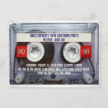 Funny 80s Cassette Mixtape 40th Birthday Party Invitation