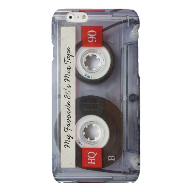 Funny 80's Cassette Tape, Personalized iPhone Case (Back)