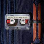 Funny 80's Cassette Tape, Personalized Luggage Tag