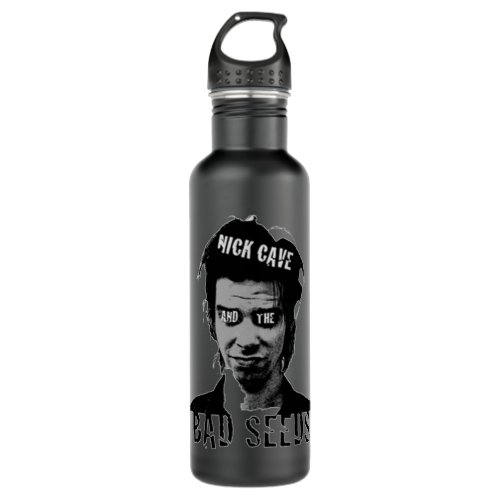Funny 80s Cave  Music Band  Sunset Rock Stainless Steel Water Bottle
