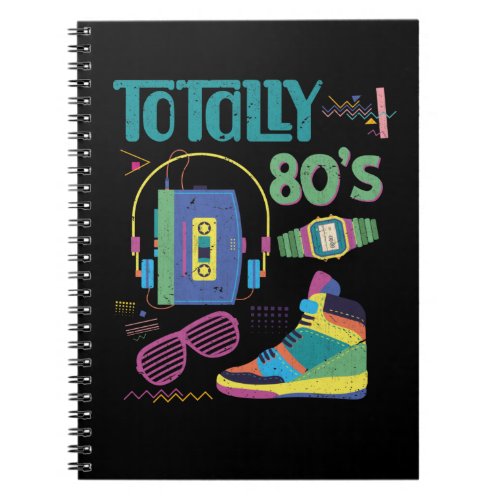 Funny 80s Music Old School 1980s Party Notebook