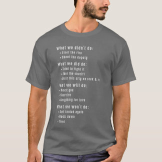 Funny 80s Rock Songs Music Lyrics Eighties 70s Roc T-Shirt
