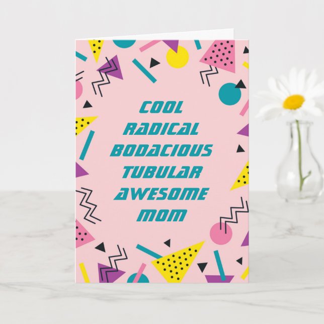 Funny 80s Slang Mothers Day Card (Small Plant)