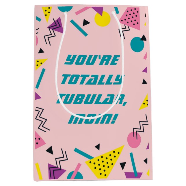 Funny 80s Slang Mothers Day  Medium Gift Bag (Front)