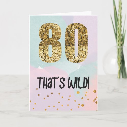 Funny 80th birthday card card