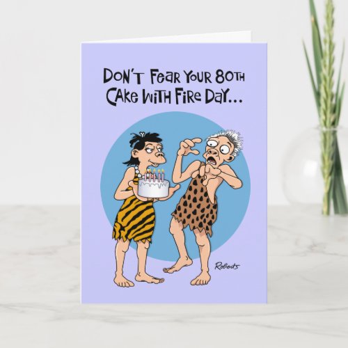 Funny 80th Birthday Card for Men