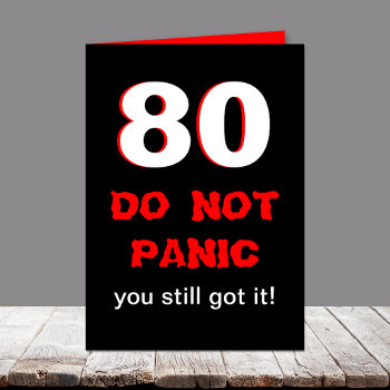Funny 80th Birthday Card For Men by KathyHenis at Zazzle