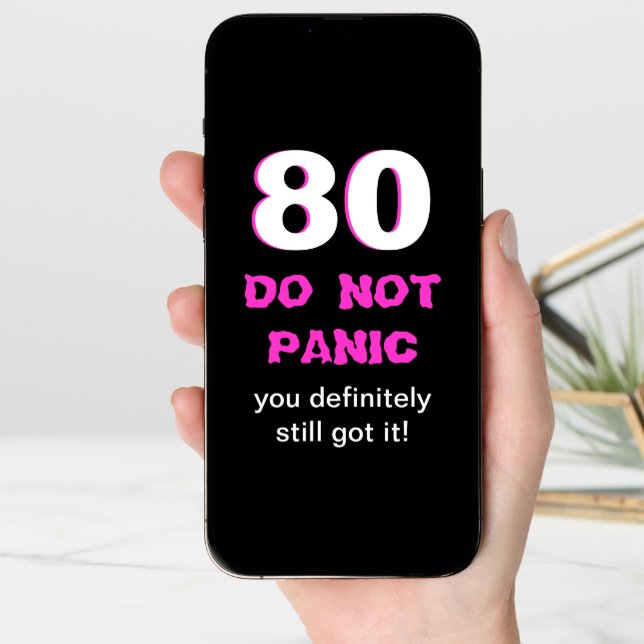 Funny 80th Birthday Card for Women (Front Digital)