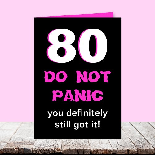 Funny 80th Birthday Card for Women