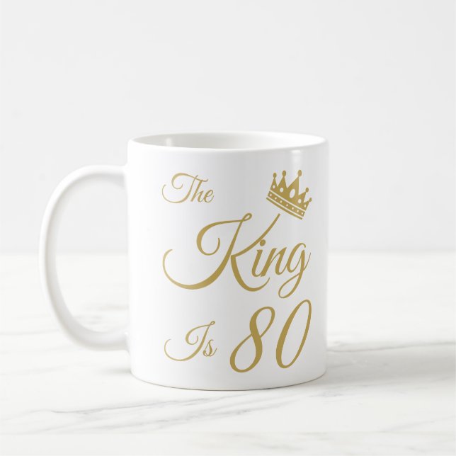 Funny 80th Birthday For Men Coffee Mug (Left)