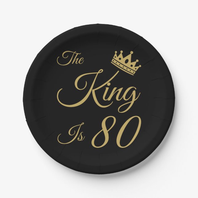 Funny 80th Birthday For Men Paper Plates (Front)
