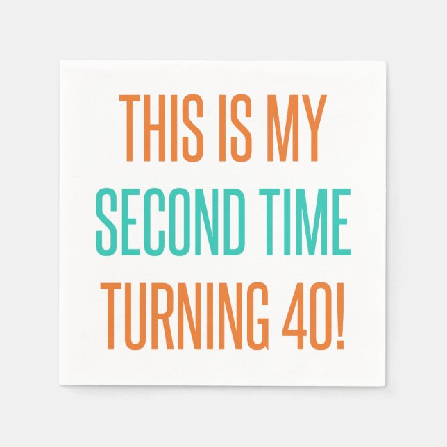 Funny 80th Birthday For Women Napkins (Front)