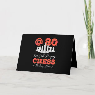 Funny 80th Birthday Gift - 80 Year Old Chess Queen Holiday Card