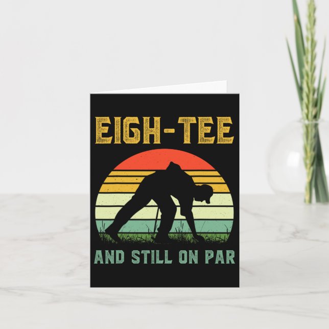 Funny 80th Birthday Golf Pun Golfing 80 Year Old G Card (Front)