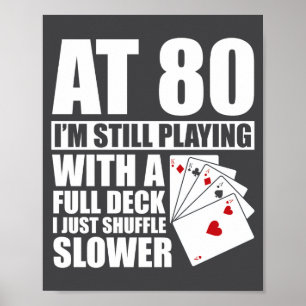 Funny 80th Birthday Ker Player 80 Year Old  Poster
