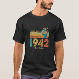 Funny 80Th Birthday May 1942 Legend Since 1942 80 T-Shirt