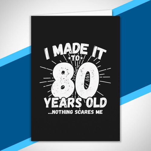 Funny 80th Birthday Quote Sarcastic 80 Year Old Card