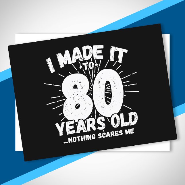 Funny 80th Birthday Quote Sarcastic 80 Year Old Postcard (Creator Uploaded)
