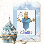 Funny 80th Ethnic Male Cartoon snarky Birthday  Card<br><div class="desc">Want a snarky and funny card to send him on his birthday?  This 80th birthday card is perfect for the guy who enjoys a good laugh</div>