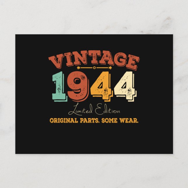 Funny 81 Year Old 1944 Vintage 81st Birthday Gift Postcard (Front)