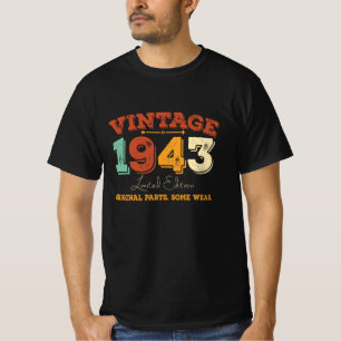 Funny 82 Year Old 1943 Vintage 82nd Birthday Gift T-Shirt