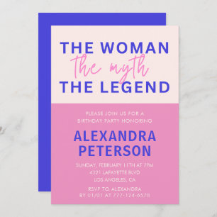 Funny 85th birthday invitations Woman Myth Legend