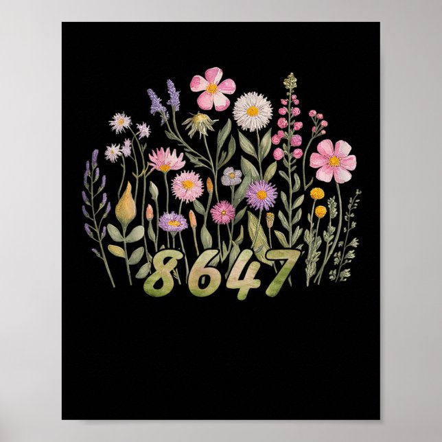 Funny 8647 Flowers Floral Boho For Men And Women  Poster (Front)