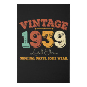 Funny 86 Year Old 1939 Vintage 86th Birthday Gift Faux Canvas Print