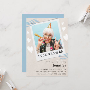 Funny 86th birthday invitations Photo