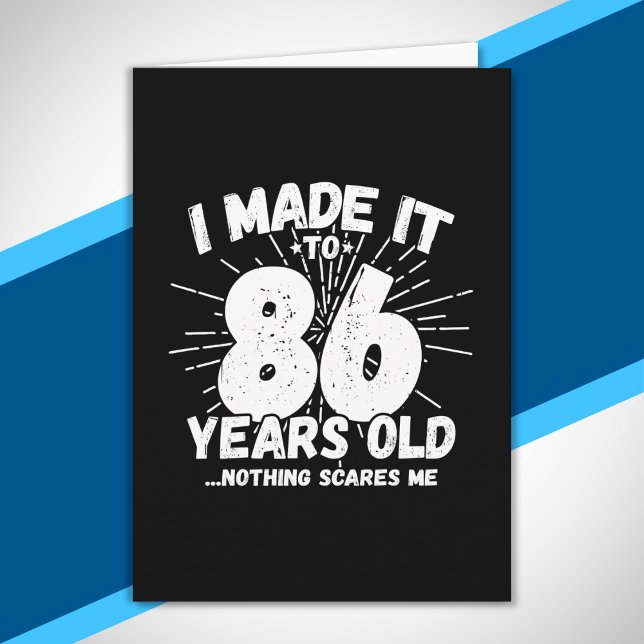 Funny 86th Birthday Quote Sarcastic 86 Year Old Card (Creator Uploaded)