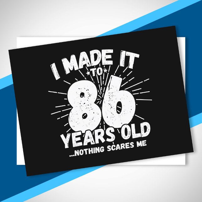 Funny 86th Birthday Quote Sarcastic 86 Year Old Postcard (Creator Uploaded)