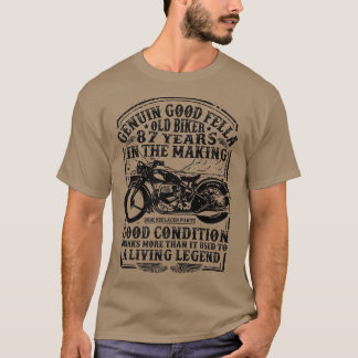 Funny 87 Years Old Biker Retro Style Classic Motor T-Shirt