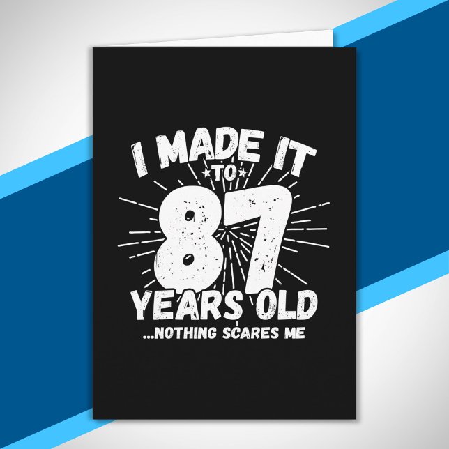 Funny 87th Birthday Quote Sarcastic 87 Year Old Card (Creator Uploaded)