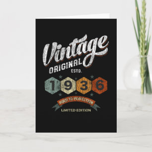 Funny 89 Year Old 1936 Vintage 89th Birthday Gift Card