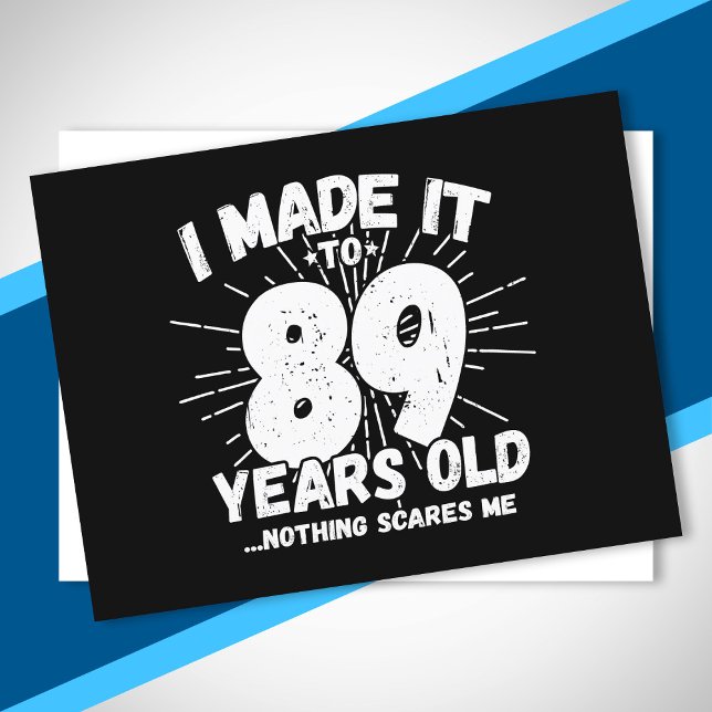 Funny 89th Birthday Quote Sarcastic 89 Year Old Postcard (Creator Uploaded)