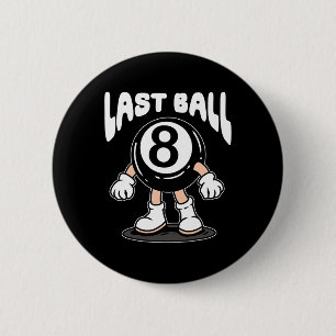 Funny 8 Ball Billiard Pool Player Eight Ball Billi Button