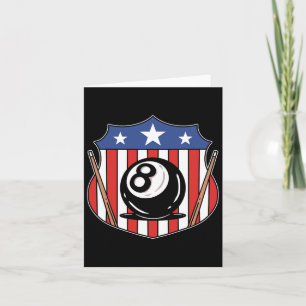 Funny 8 Ball Billiard Pool Player Eight Ball Billi Card