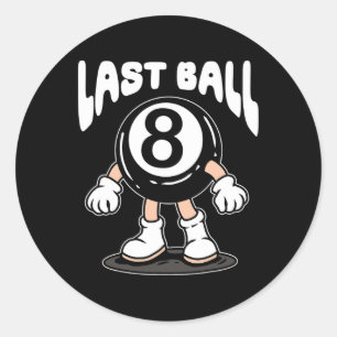 Funny 8 Ball Billiard Pool Player Eight Ball Billi Classic Round Sticker