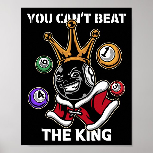 Funny 8 Ball Billiard Pool Player Eight Ball Billi Poster (Front)